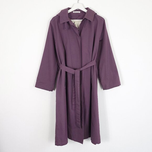 Vintage Purple Classic Trench Coat - Picture 1 of 9
